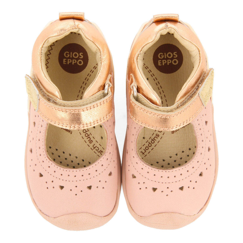 Conand girlsink leather ballet flats