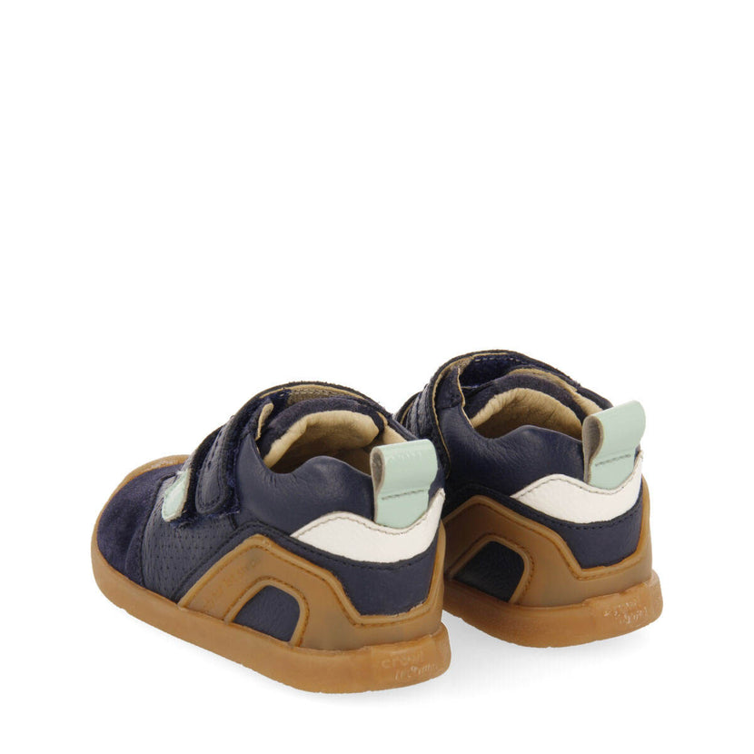 Angical boys navy blue leather sneakers