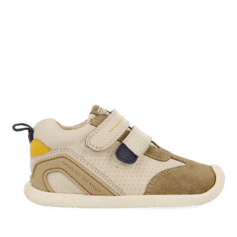 ANGICAL BOYS OFF WHITE LEATHER SNEAKERS