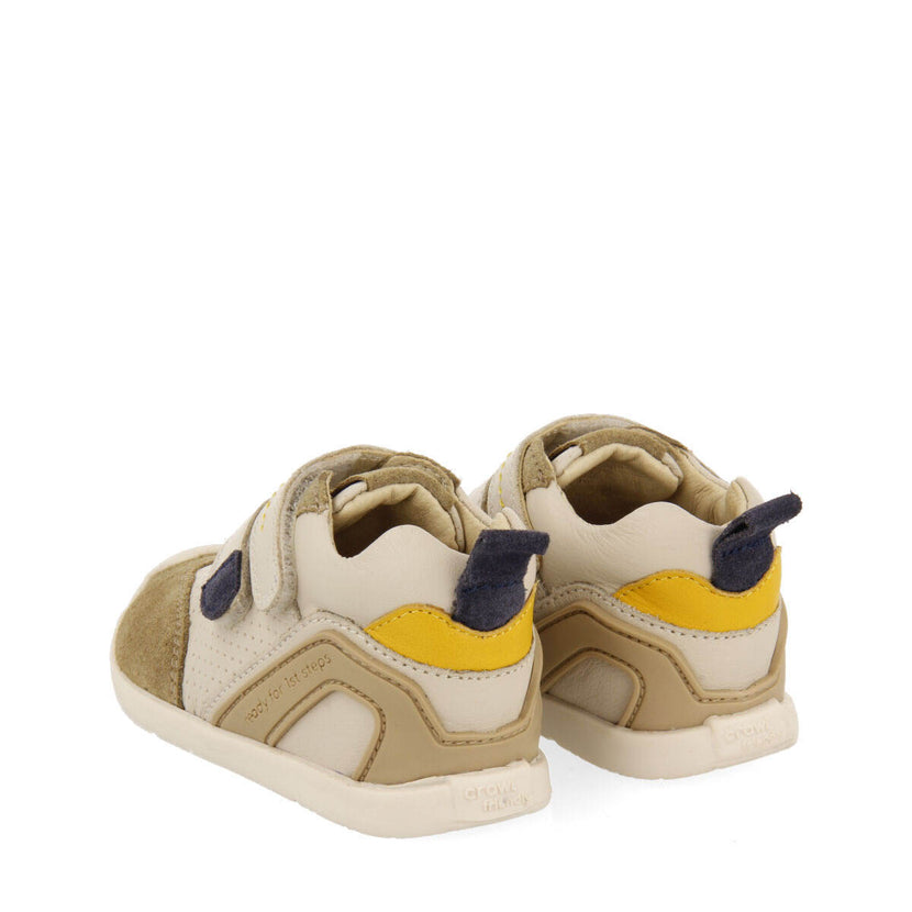 Angical boys off white leather sneakers