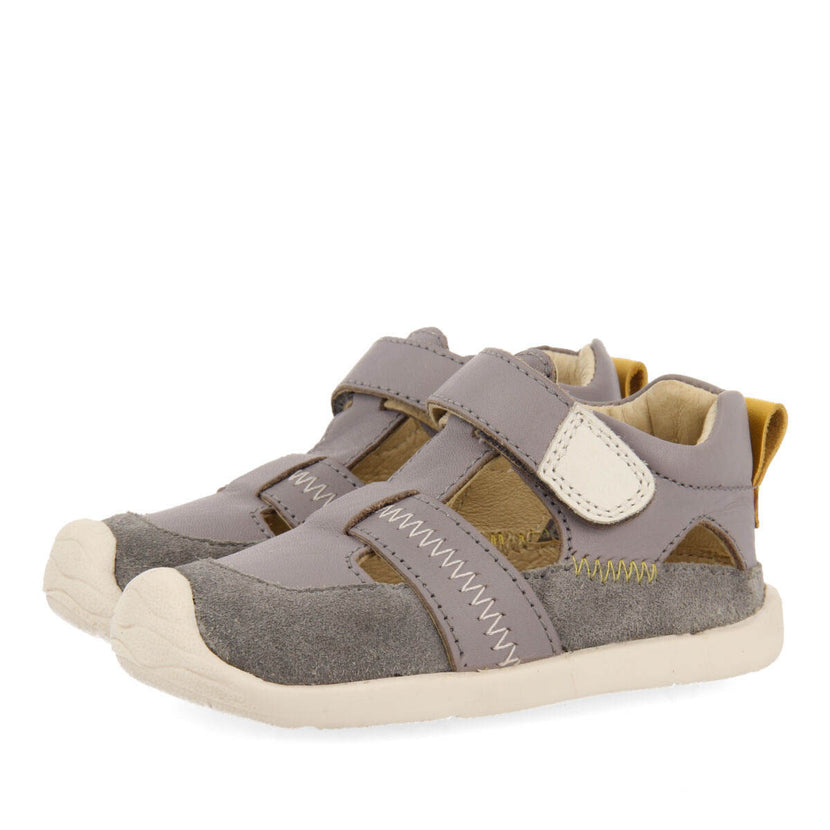 Sermur boys grey leather sandals