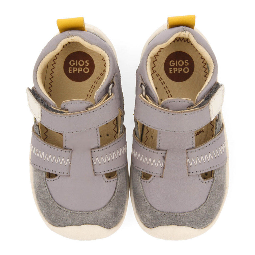 Sermur boys grey leather sandals