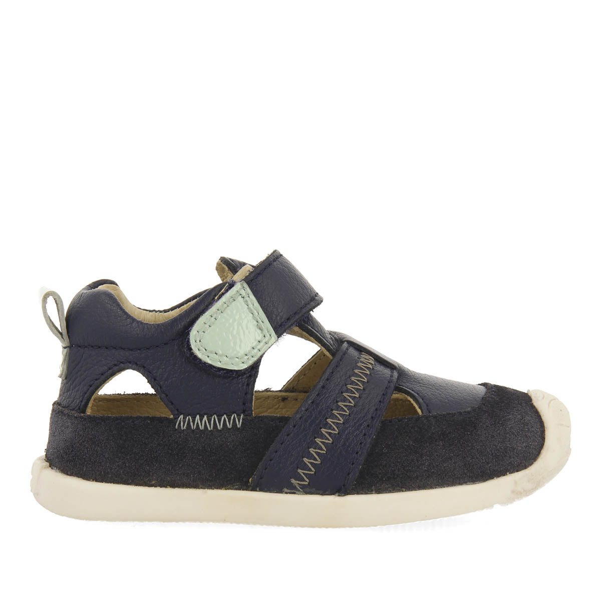 Sermur boys navy blue leather sandals