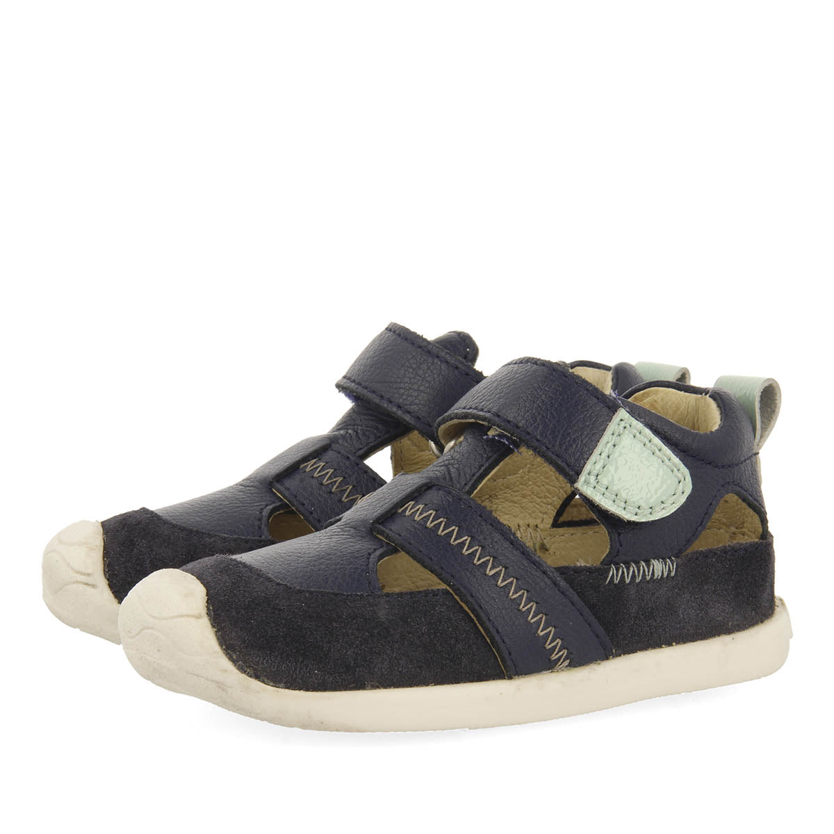 Sermur boys navy blue leather sandals