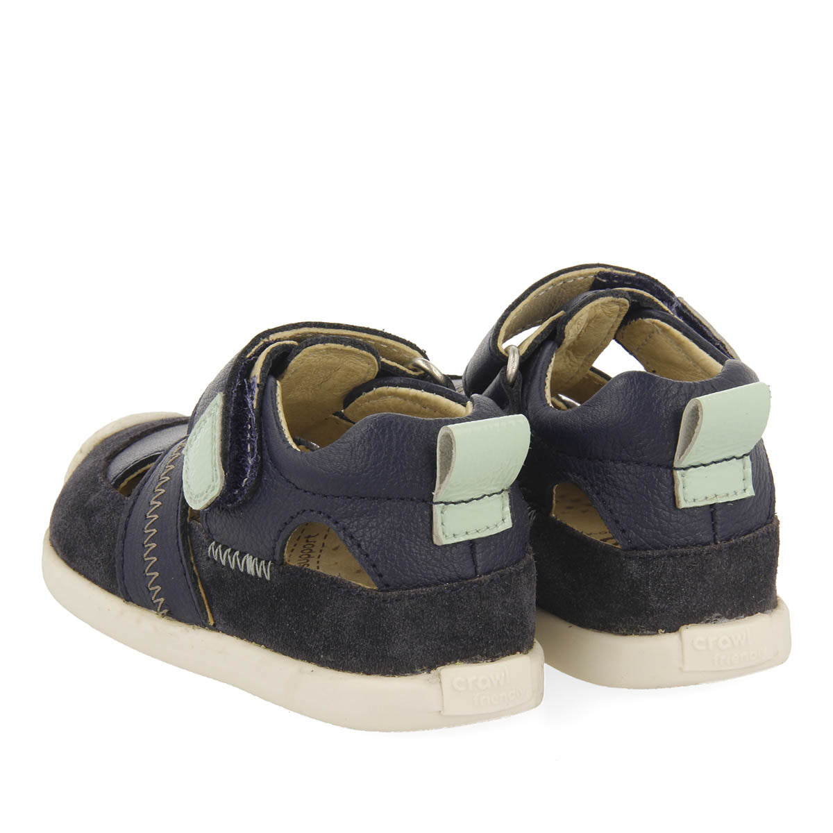 Sermur boys navy blue leather sandals