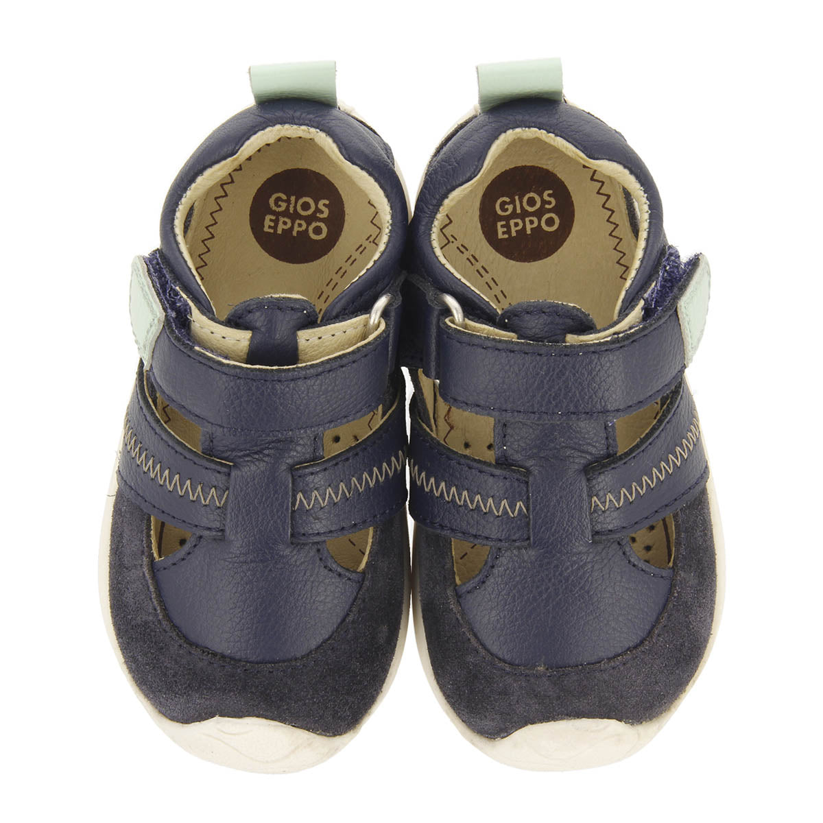 Sermur boys navy blue leather sandals
