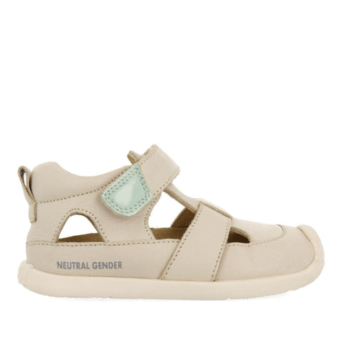 VERMUSSE BOYS OFF WHITE LEATHER SANDALS