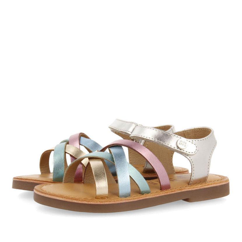 Sandalias de piel multicolor para niñas simao