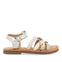 Gracen girls silver animalrint leather sandals