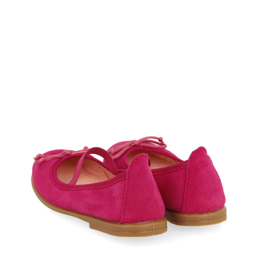 Calamba girls fuchsia leather ballet flats
