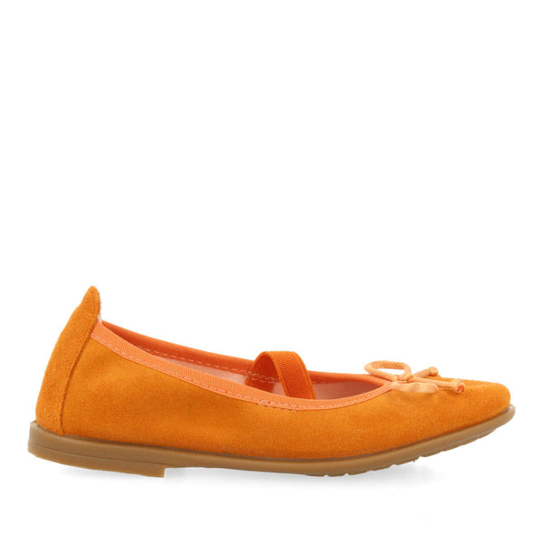 Belagua girls orange leather ballet flats