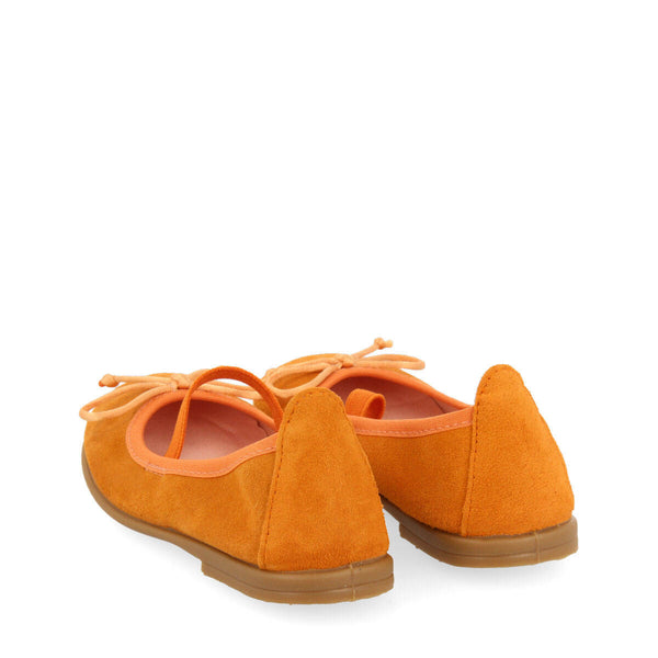 Belagua girls orange leather ballet flats