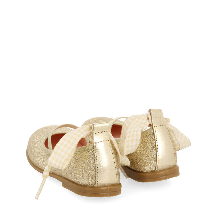 Bettant girls glittery gold ballet flats