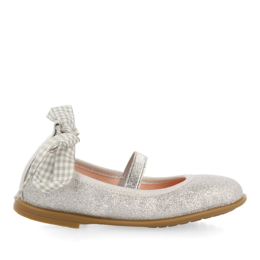 Bettant girls glittery silver ballet flats