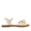 Xapuri girls metallic off white leather sandals