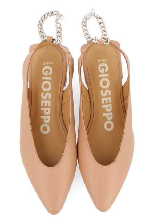 Bailarinas nude destalonadas con detalle de cadena para mujer palu