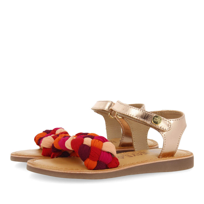 Lailly girls sandals with fuchsia vamps