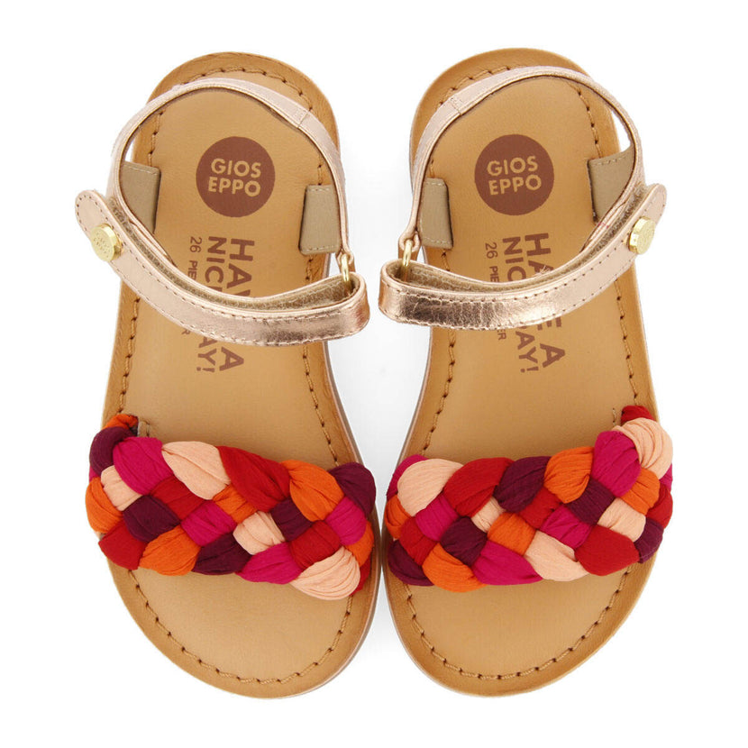 Lailly girls sandals with fuchsia vamps