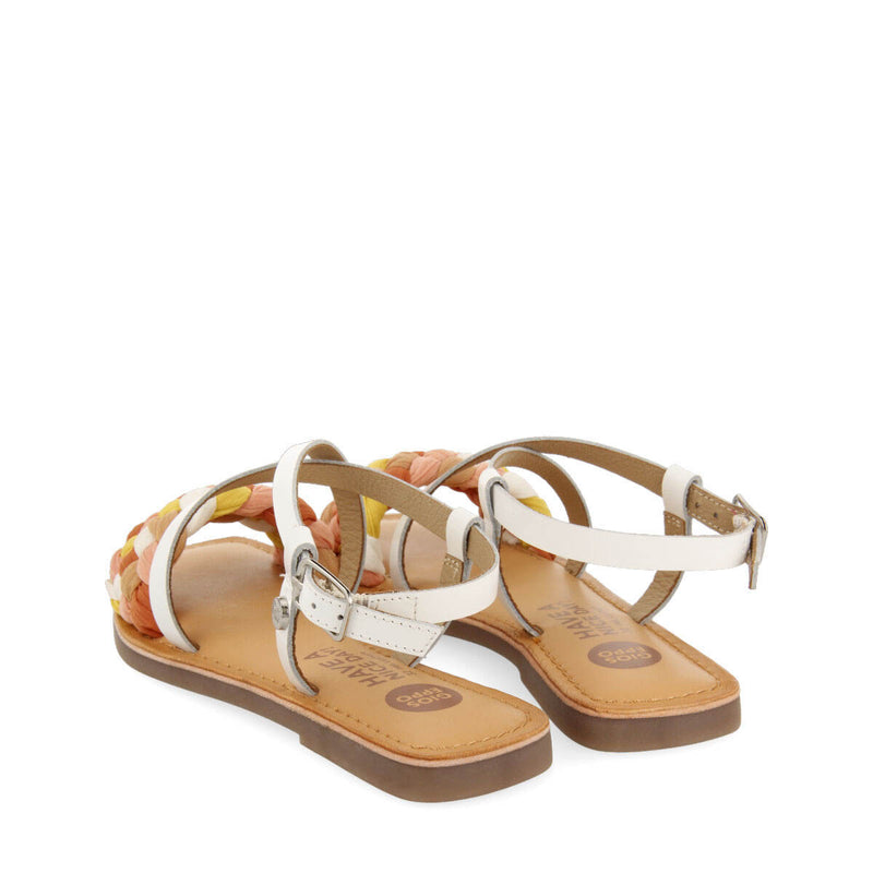 Feniers girls sandals with white vamps