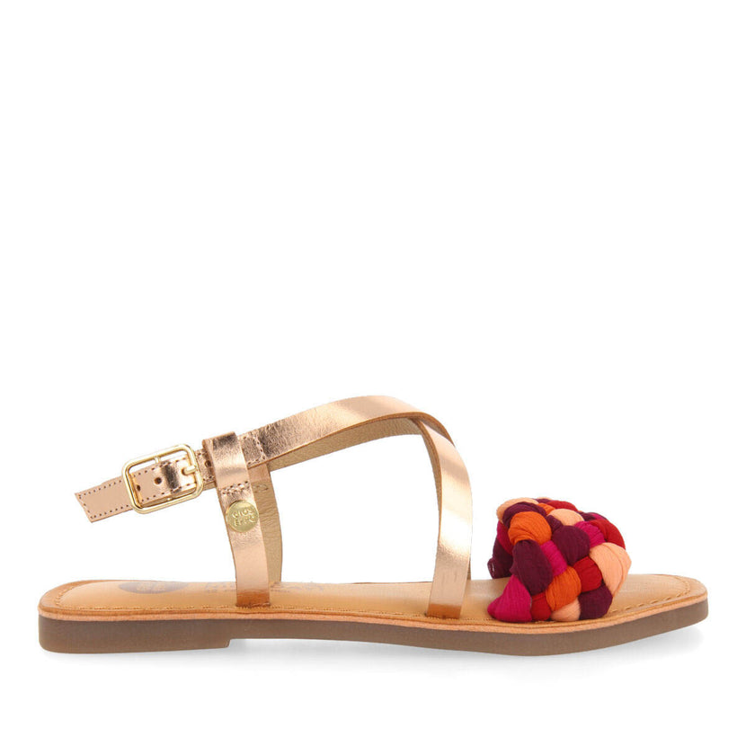 Feniers girls sandals with fuchsia vamps