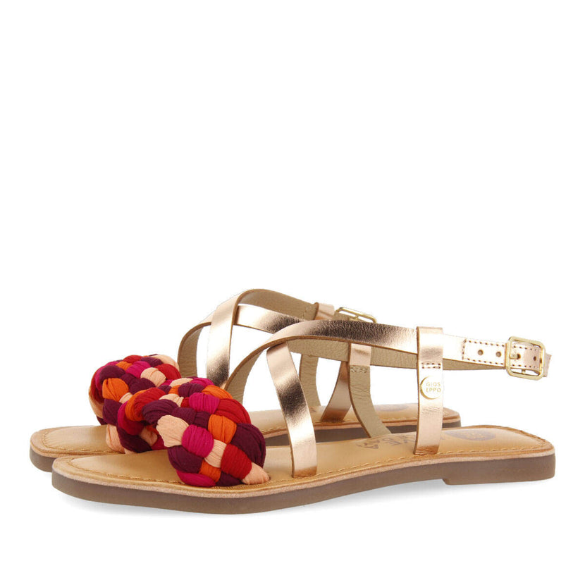 Feniers girls sandals with fuchsia vamps
