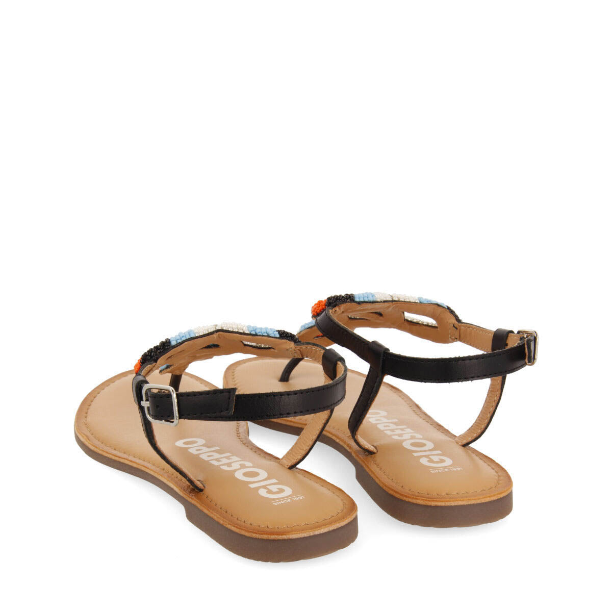 Sandali bassi con decorazione di beads multicolore per donna mandaue 