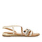 Sandalias blancas de tiras con piedras multicolor para mujer Legazpia