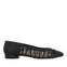 Sagada women's black braided leather ballet flats with tie