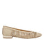 Sagada women's off-white braided leather ballet flats with tie