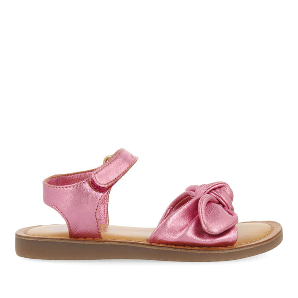 Stigny girls metallic fuchsia leather sandals