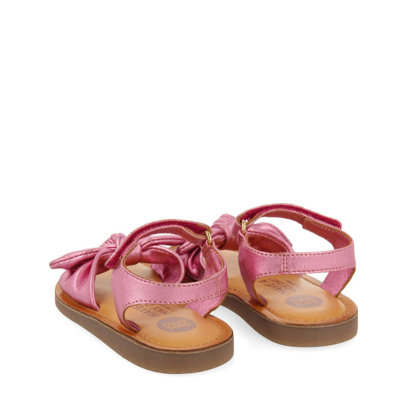 Sandali in pelle metallizzata in color fucsia da bambina stigny