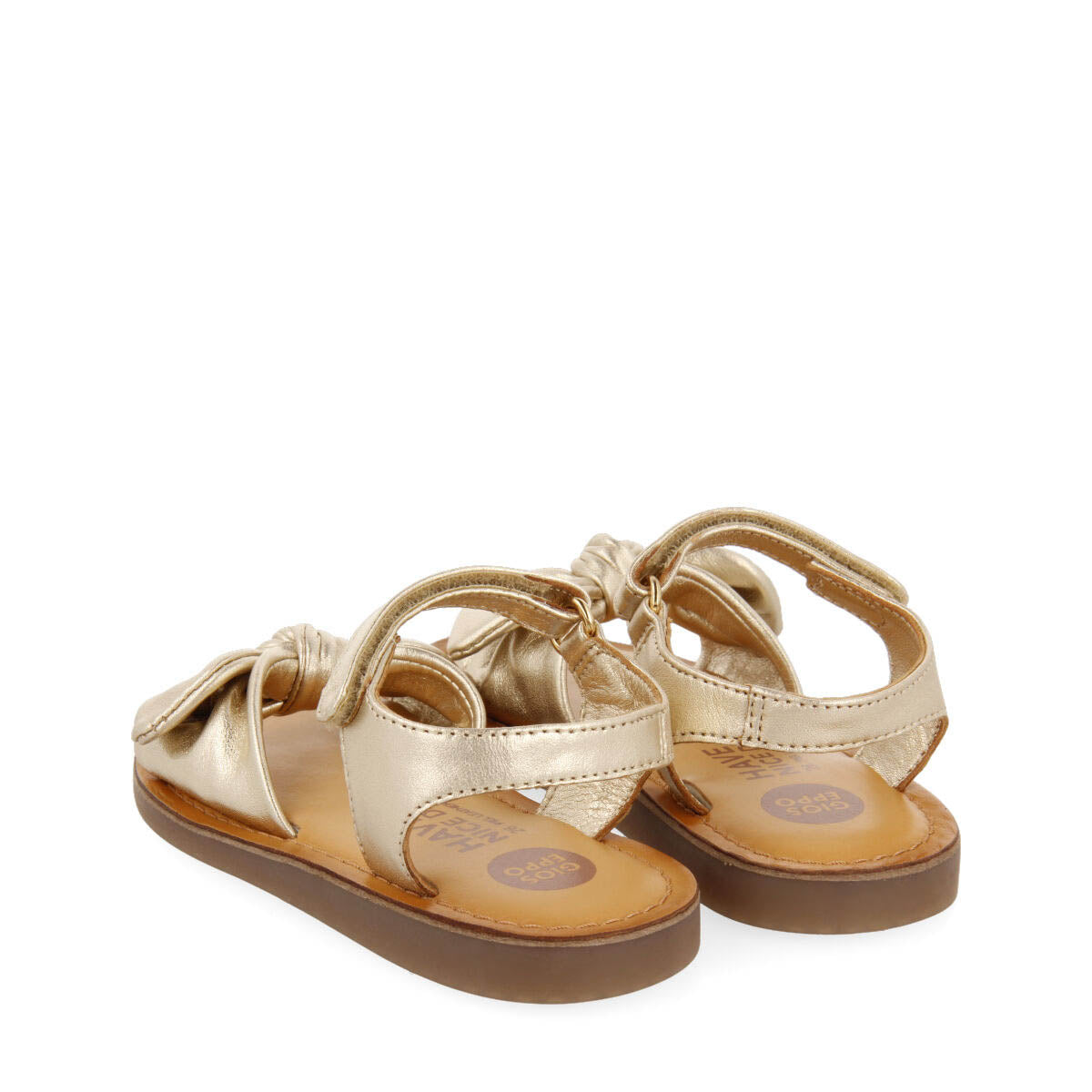 Stigny girls metallic gold leather sandals