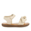 Sandalias de piel metalizada en color off-white para niña panay