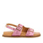 Naque girls fuchsia leather anatomical sandals