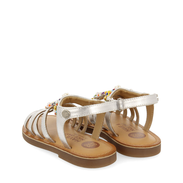Fiorina girls silver leather roman sandals