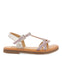 Boucan girls lilac suede effect leather sandals