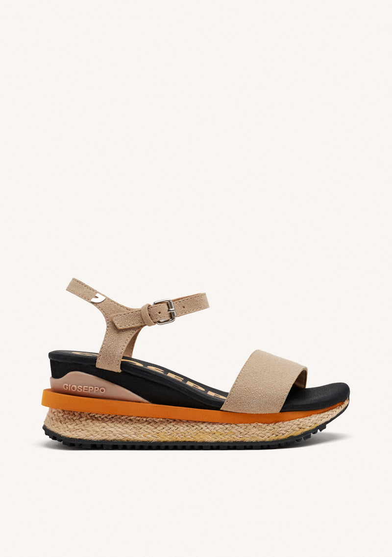 Benay women's sporty beige wedges