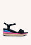 Benay women's sporty black wedges