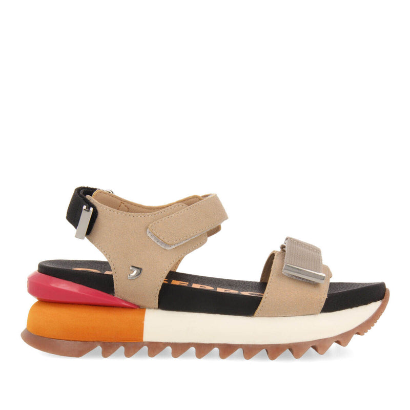 Sandalias deportivas beige para mujer buire