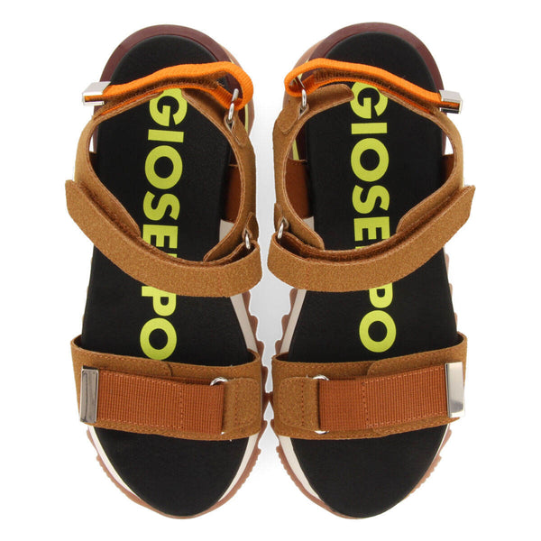 Sandalias deportivas color cuero para mujer buire