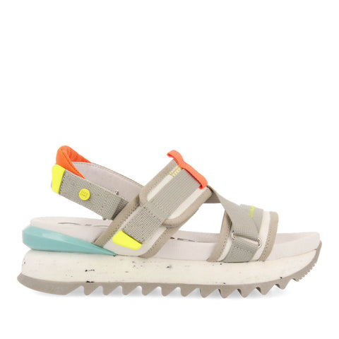 BLARU WOMEN'S SPORTY WHITE AND GREY SANDALS