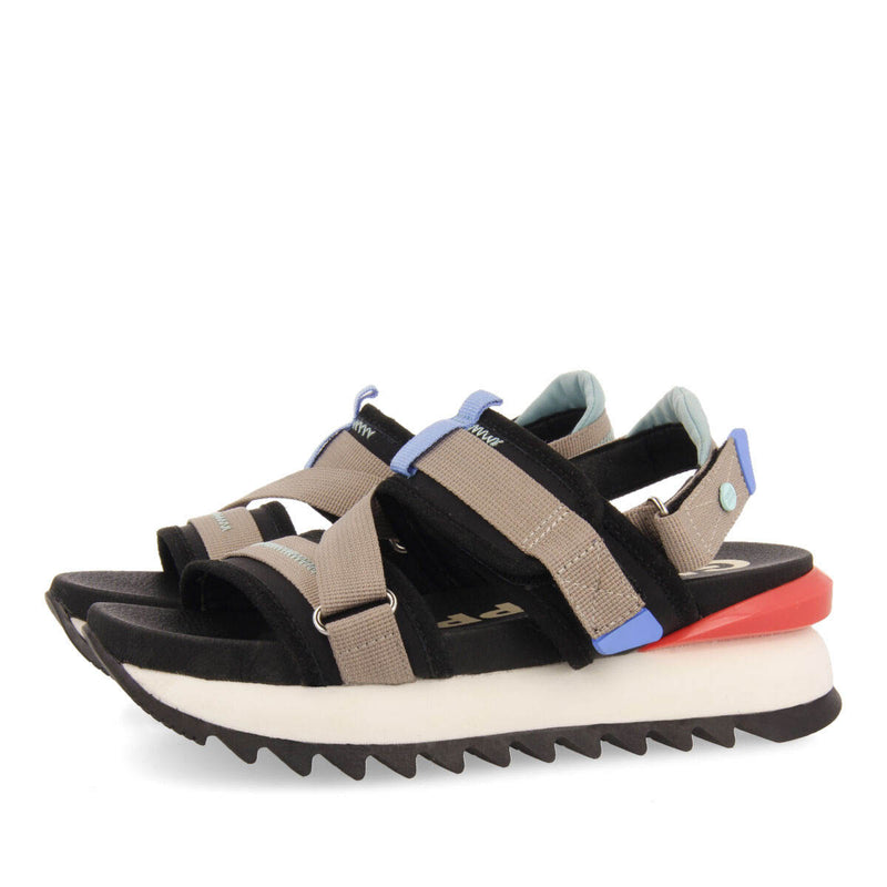 Blaru women's sporty black and grey sandals
