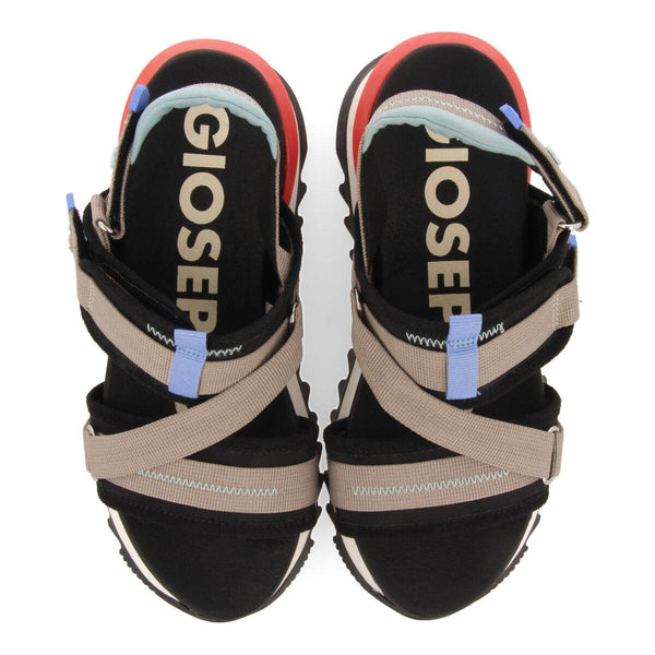 Blaru women's sporty black and grey sandals