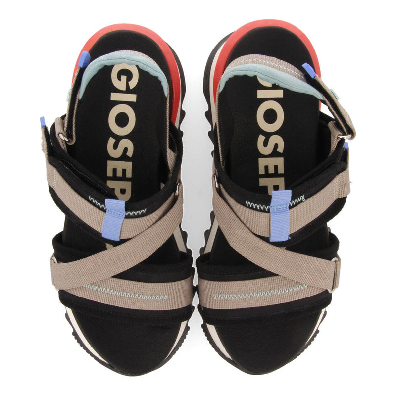 Blaru women's sporty black and grey sandals