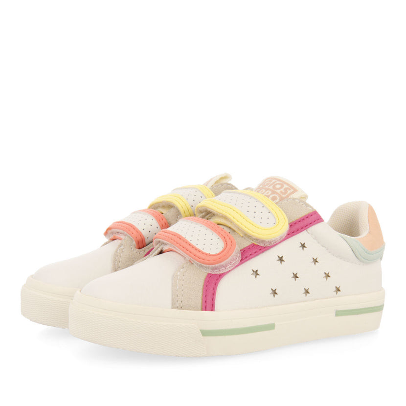 Sneakers blanches avec détails de couleurs et étoiles pour fille foissiat
