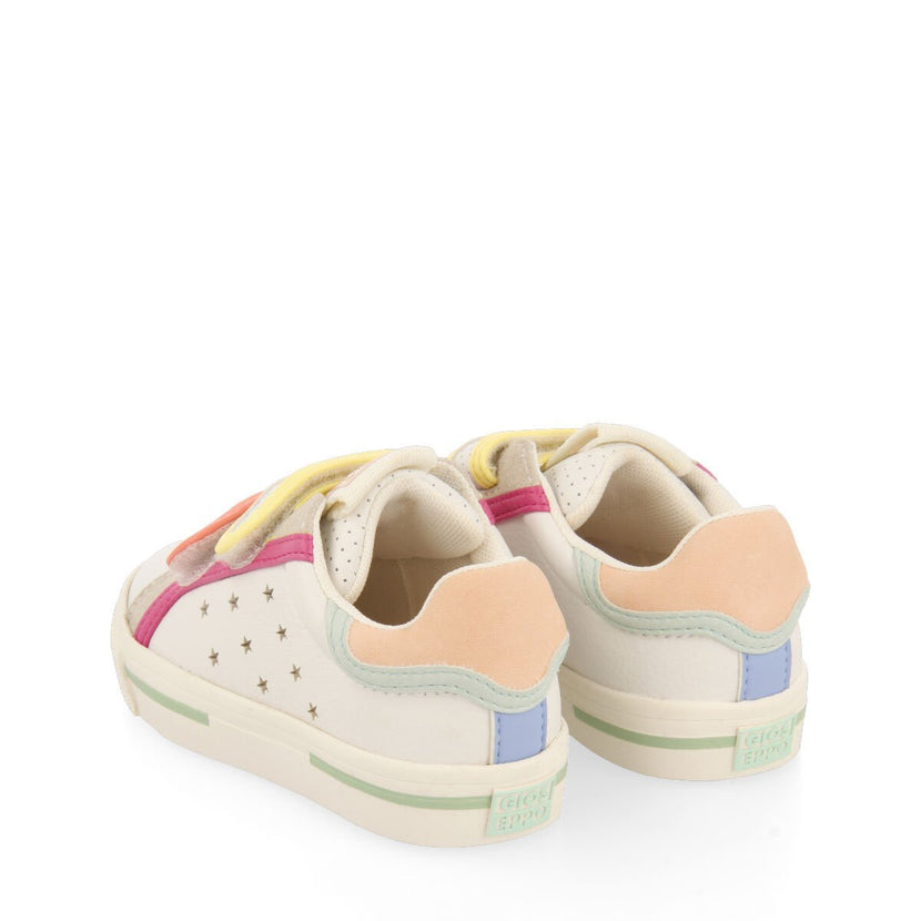 Sneakers blanches avec détails de couleurs et étoiles pour fille foissiat