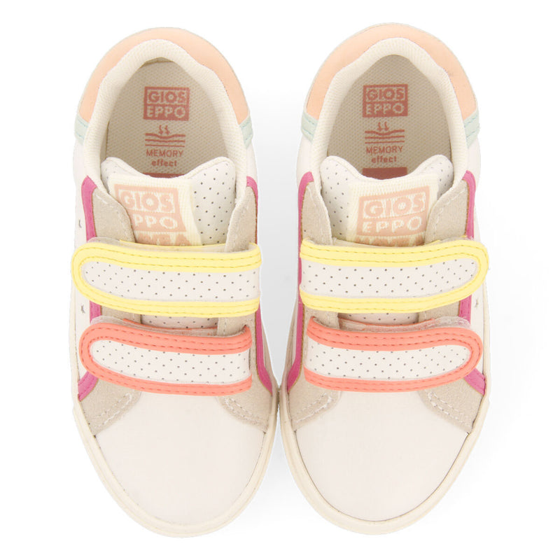Sneakers blanches avec détails de couleurs et étoiles pour fille foissiat