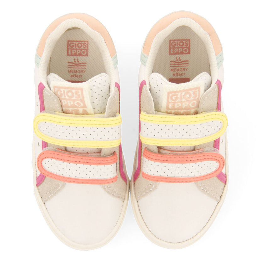Sneakers blanches avec détails de couleurs et étoiles pour fille foissiat