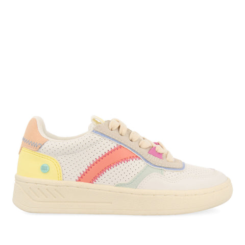 SNEAKERS BLANCHES COMBINÉES AVEC DES TOUCHES DE COULEUR PASTEL POUR FILLE TABAI