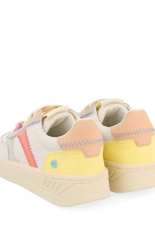 Tabai girls white sneakers withastel touches